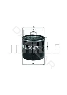 Масляный фильтр KNECHT/MAHLE OC475