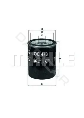 Масляный фильтр KNECHT/MAHLE OC478