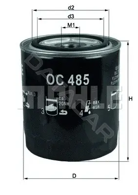 Масляный фильтр KNECHT/MAHLE OC485
