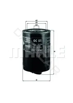 Масляный фильтр KNECHT/MAHLE OC51