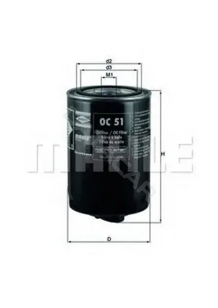 Масляный фильтр KNECHT/MAHLE OC51OF