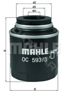 Масляный фильтр KNECHT/MAHLE OC593/3