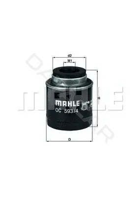 Масляный фильтр KNECHT/MAHLE OC593/4