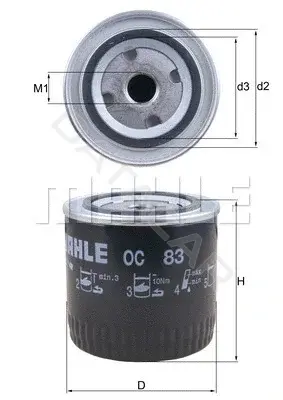 Масляный фильтр KNECHT/MAHLE OC83