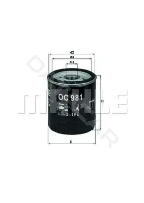 Масляный фильтр KNECHT/MAHLE OC981