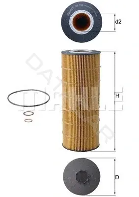 Масляный фильтр KNECHT/MAHLE OX168D
