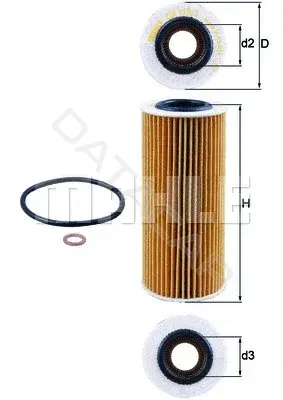 Масляный фильтр KNECHT/MAHLE OX177/3D