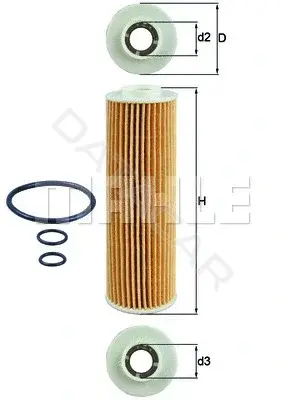 Масляный фильтр KNECHT/MAHLE OX183/5D