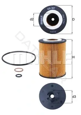 Масляный фильтр KNECHT/MAHLE OX367D