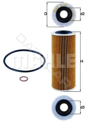 Масляный фильтр KNECHT/MAHLE OX368D1