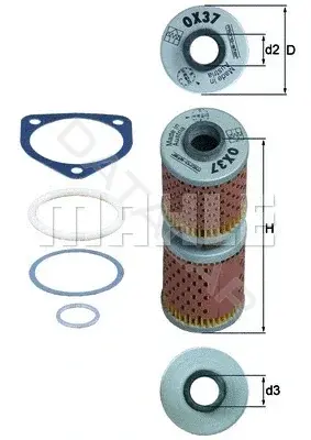Масляный фильтр KNECHT/MAHLE OX37D