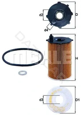 Масляный фильтр KNECHT/MAHLE OX417D