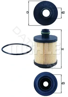 Масляный фильтр KNECHT/MAHLE OX553D