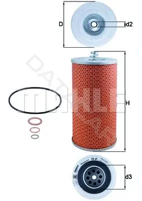 Масляный фильтр KNECHT/MAHLE OX69D