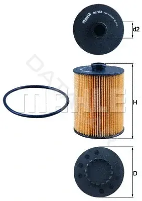 Масляный фильтр KNECHT/MAHLE OX983D