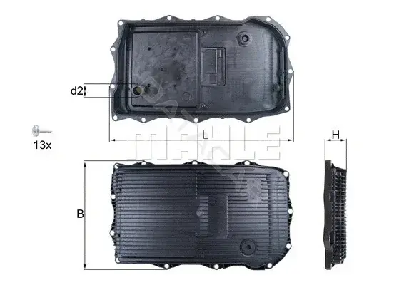 Поддон АКПП KNECHT/MAHLE HX184KIT
