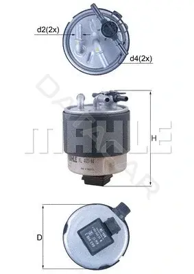 Топливный фильтр KNECHT/MAHLE KL440/44