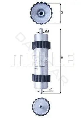 Топливный фильтр KNECHT/MAHLE KL1102