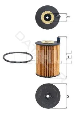 Масляный фильтр KNECHT/MAHLE OX1266D
