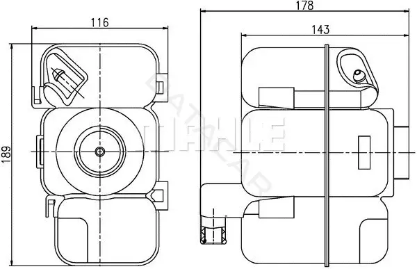 Расширительный бачок KNECHT/MAHLE CRT206000S