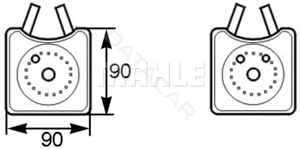 Масляный радиатор двигателя KNECHT/MAHLE CLC161000S