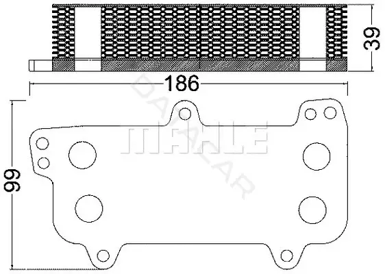 Масляный радиатор двигателя KNECHT/MAHLE CLC187000S