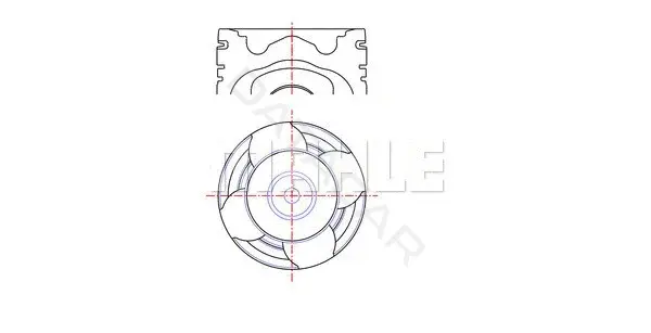 Поршень двигателя KNECHT/MAHLE 227PI00142000