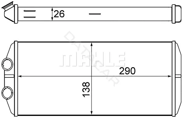 Радиатор печки KNECHT/MAHLE AH15000S