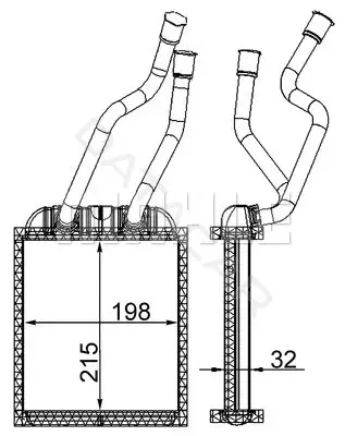 Радиатор печки KNECHT/MAHLE AH180000S