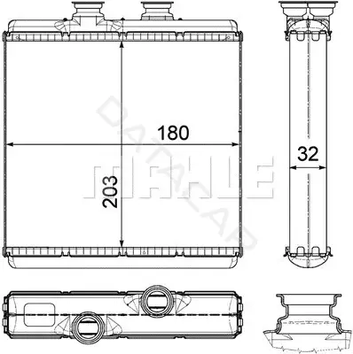 Радиатор печки KNECHT/MAHLE AH183000P