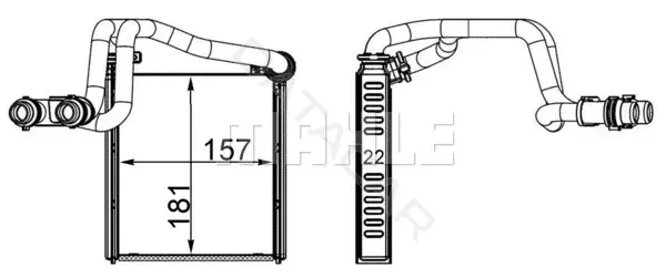 Радиатор печки KNECHT/MAHLE AH252000S