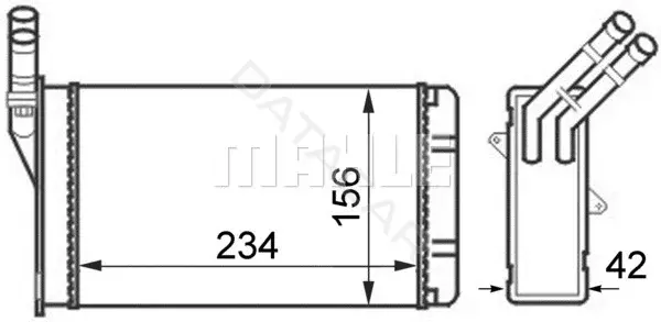 Радиатор печки KNECHT/MAHLE AH43000S