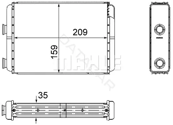 Радиатор печки KNECHT/MAHLE AH60000S