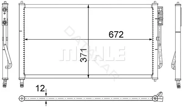 Радиатор кондиционера KNECHT/MAHLE AC218000S