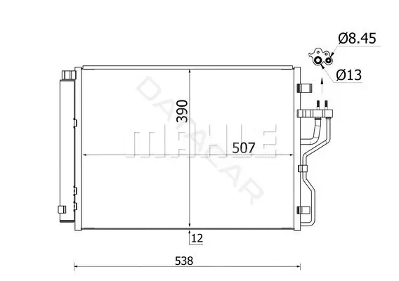 Радиатор кондиционера KNECHT/MAHLE AC768000S