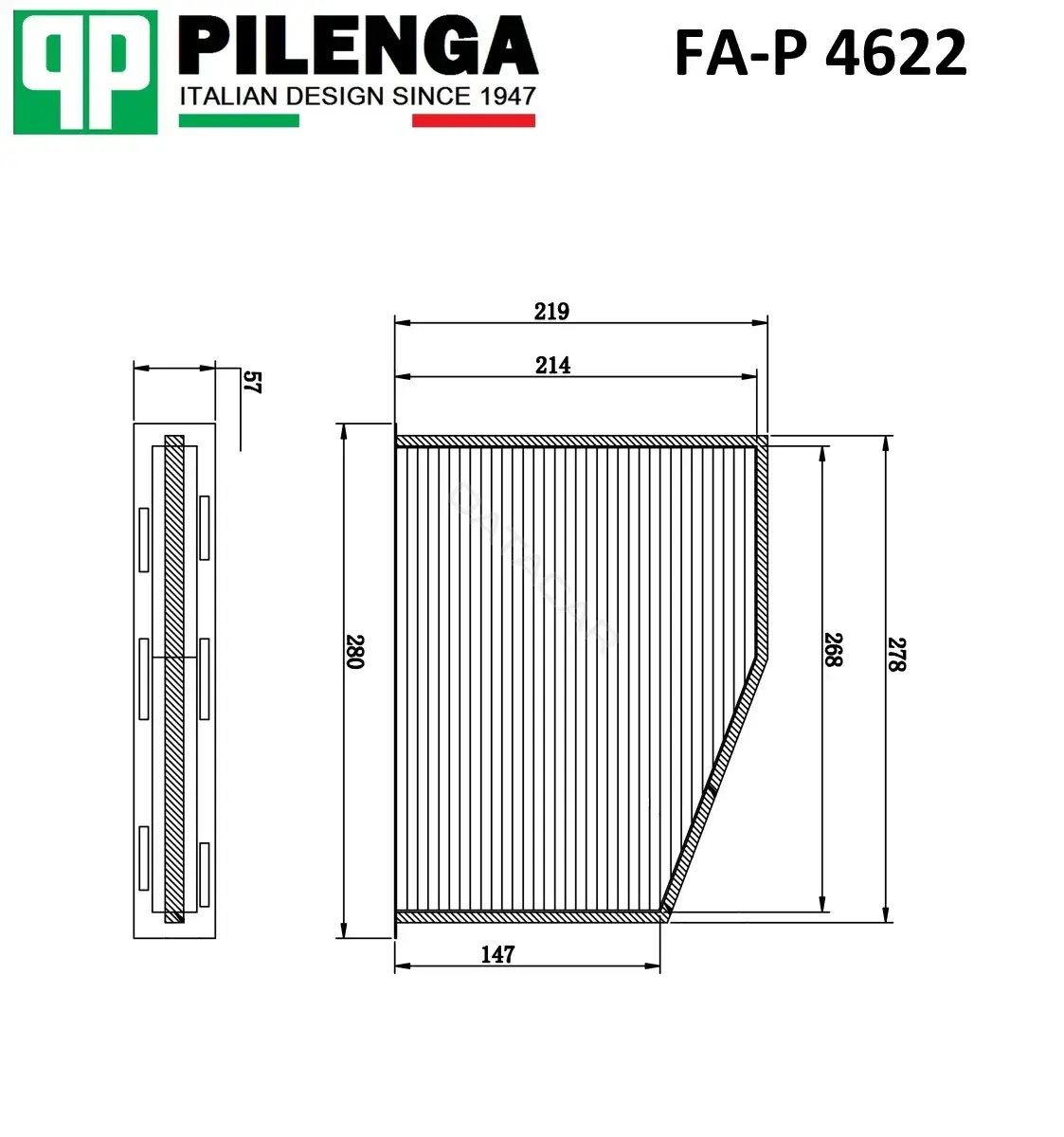 Фильтр салонный PILENGA FA-P4622