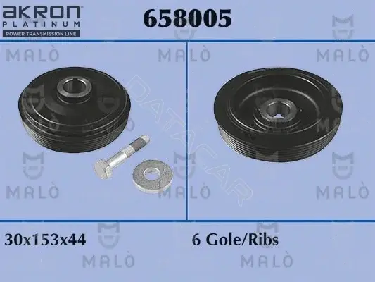 Шкив коленвала MALO 658005