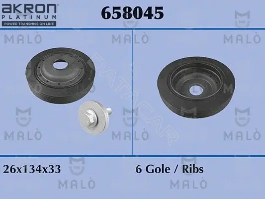 Шкив коленвала MALO 658045