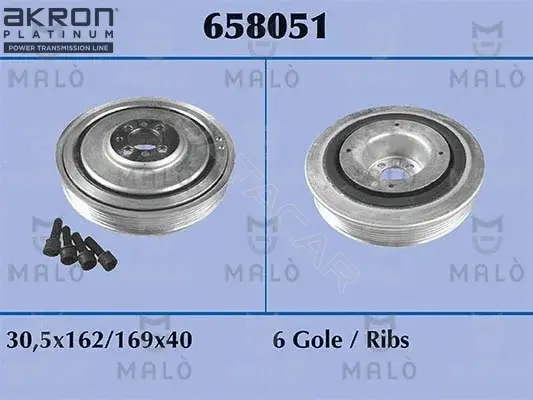 Шкив коленвала MALO 658051