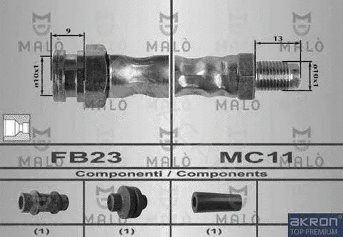 Тормозные шланги MALO 80185