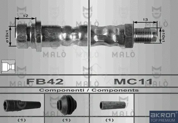 Тормозные шланги MALO 8998