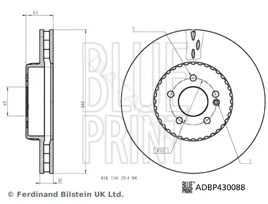 Тормозные диски BLUE PRINT ADBP430088