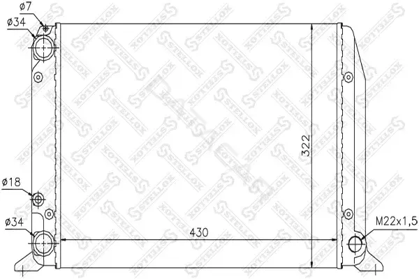 Радиатор охлаждения STELLOX 10-25043-SX