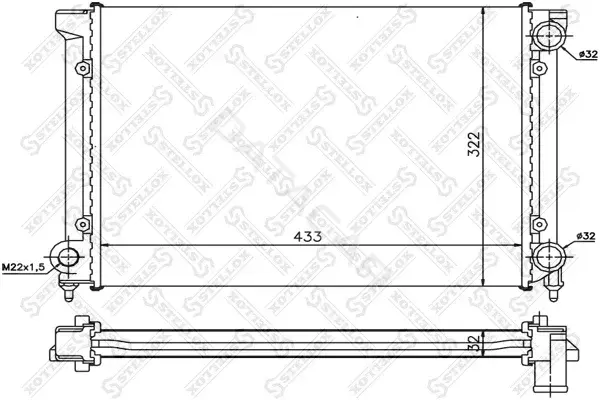 Радиатор охлаждения STELLOX 10-25049-SX