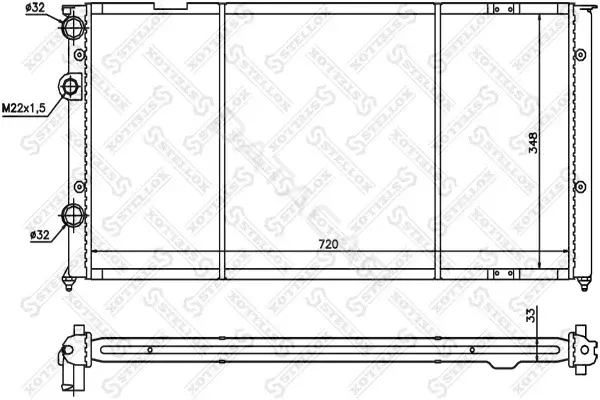 Радиатор охлаждения STELLOX 10-25072-SX
