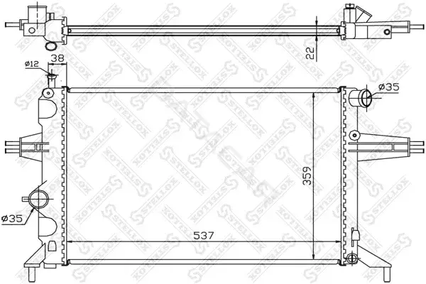 Радиатор охлаждения STELLOX 10-25163-SX