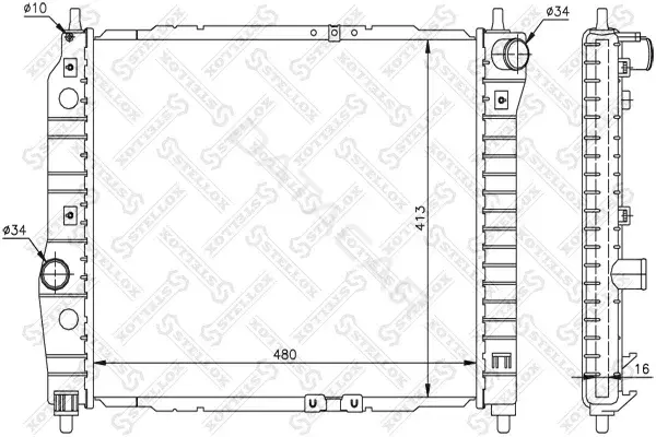 Радиатор охлаждения STELLOX 10-25193-SX