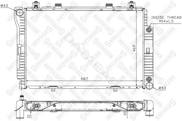Радиатор охлаждения STELLOX 10-25295-SX