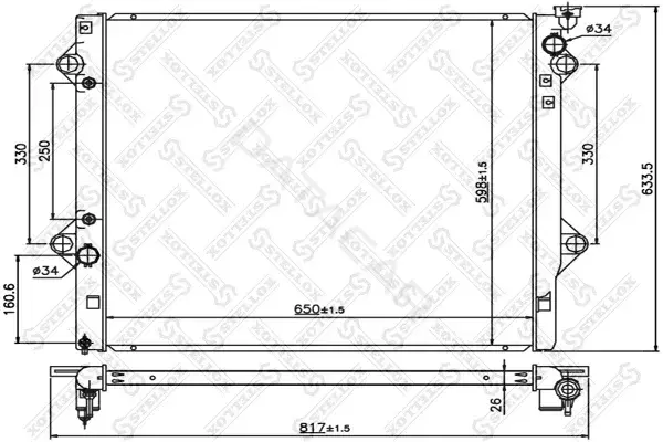 Радиатор охлаждения STELLOX 10-25364-SX