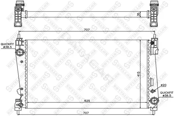 Радиатор охлаждения STELLOX 10-25770-SX